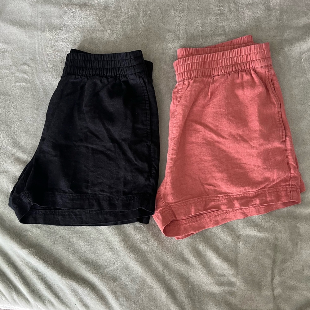 Women’s old navy linen Shorts - orange and Black